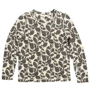 🩶 LOFT Long Sleeve Sweater | Women’s Size Large | Wool Blend | Ivory & Gray